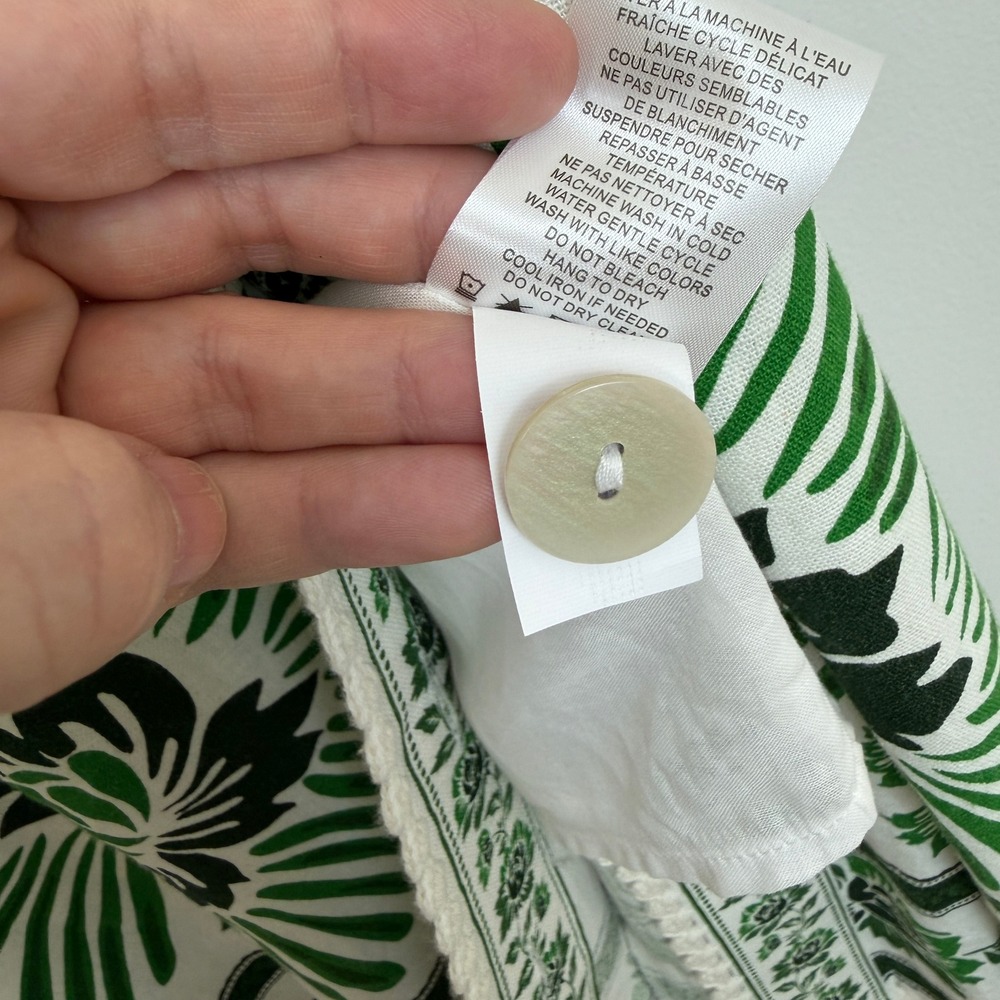 NWT Christian Lacroix Forest Soul Botanical Print Linen Blend Midi Green Dress - Picture 13 of 13